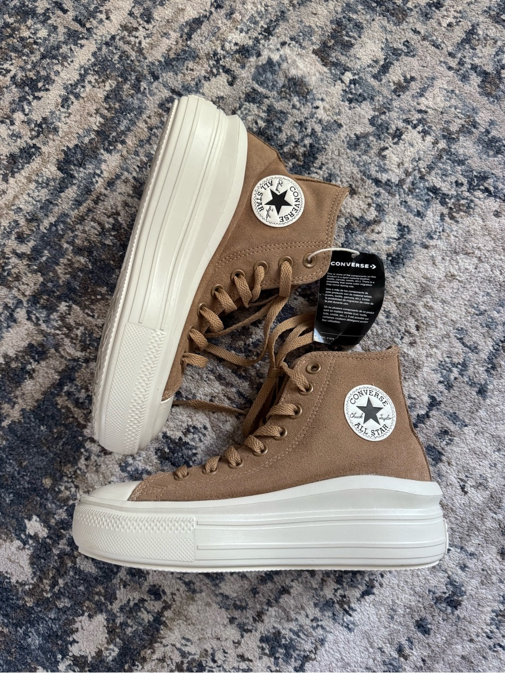 Converse Women's High Top Platform Sneakers - Brown with Cream Sole